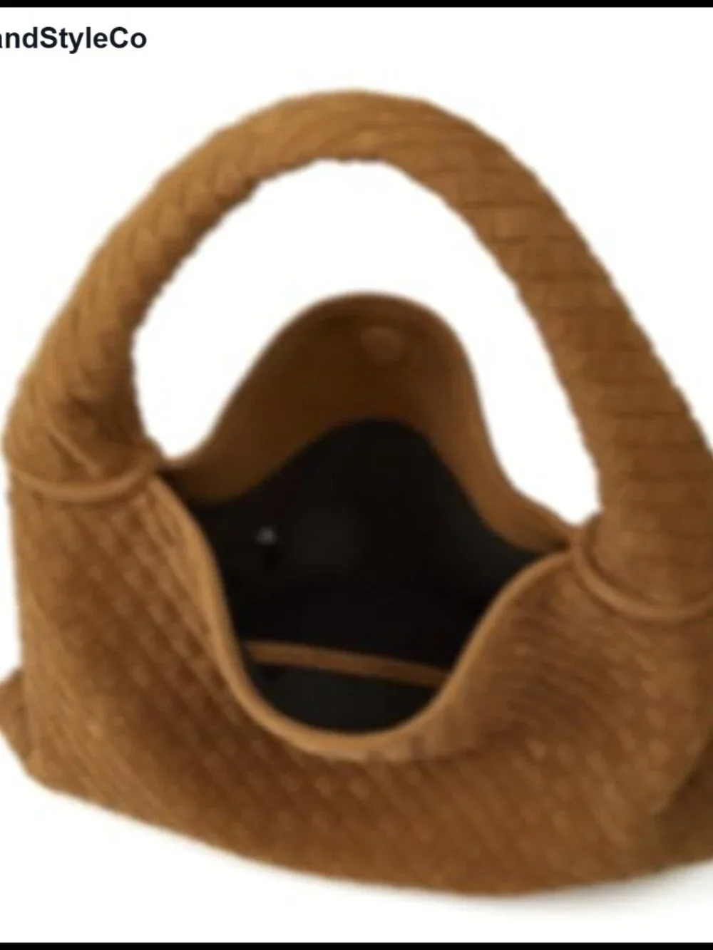 Slouchy Woven Suede Hobo Bag Women Crossbody Crescent Shoulder Bag